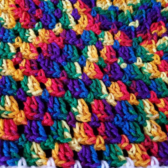 Crochet Rainbow Baby Blanket/New - Picture 2 of 6